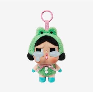 SOLD ❌Pop Mart Crybaby Plush Pendant – Frog (Green) – Crying Again Series
